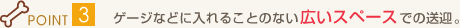 �|�C���g3�@�Q�[�W�Ȃǂɓ���邱�Ƃ̂Ȃ��L���X�y�[�X�ł̑��}�B